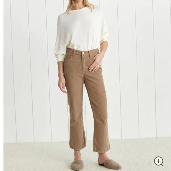 RE/DONE 70's Loose Flare Corduroy Pants in Washed Khaki Size 29 NWT - Picture 1 of 10